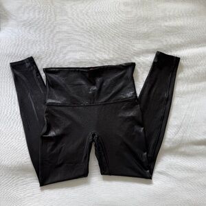 SPANX Vegan Leather Leggings Womens XL
